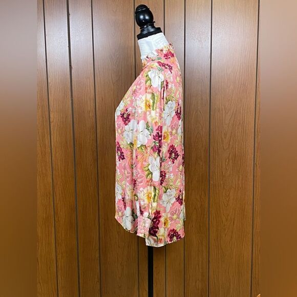 ALICE + OLIVIA Faux Pearl Floral Blouse size M - Picture 9 of 15